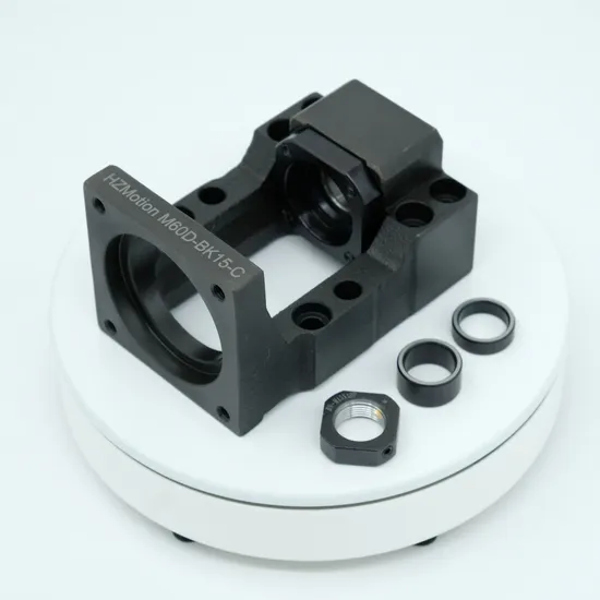 Hzmotion 60d & 60dp Bk15 Ek15 -C High Precision High Strength Wear Resistant Linear Motion Part Motor Seat C Type Servo Motor Bracket